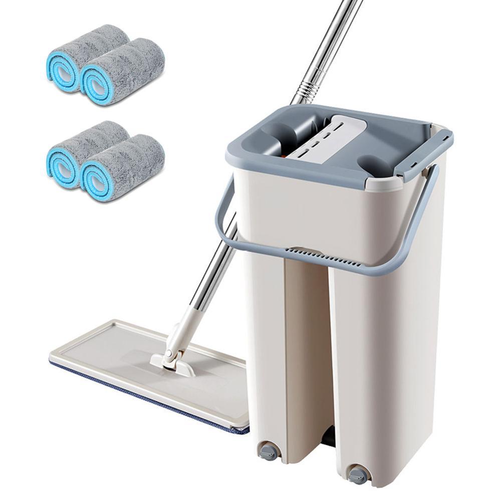 Flat Mop Bucket Hand Free Wringing