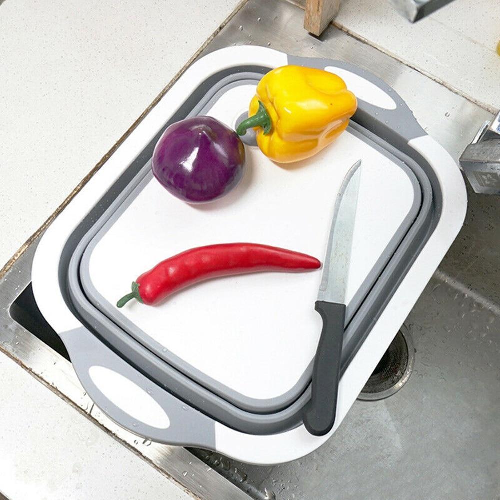 Folding Chopping Board Vegetable Washing Basket